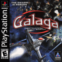 Galaga Destination Earth Playstation US box art